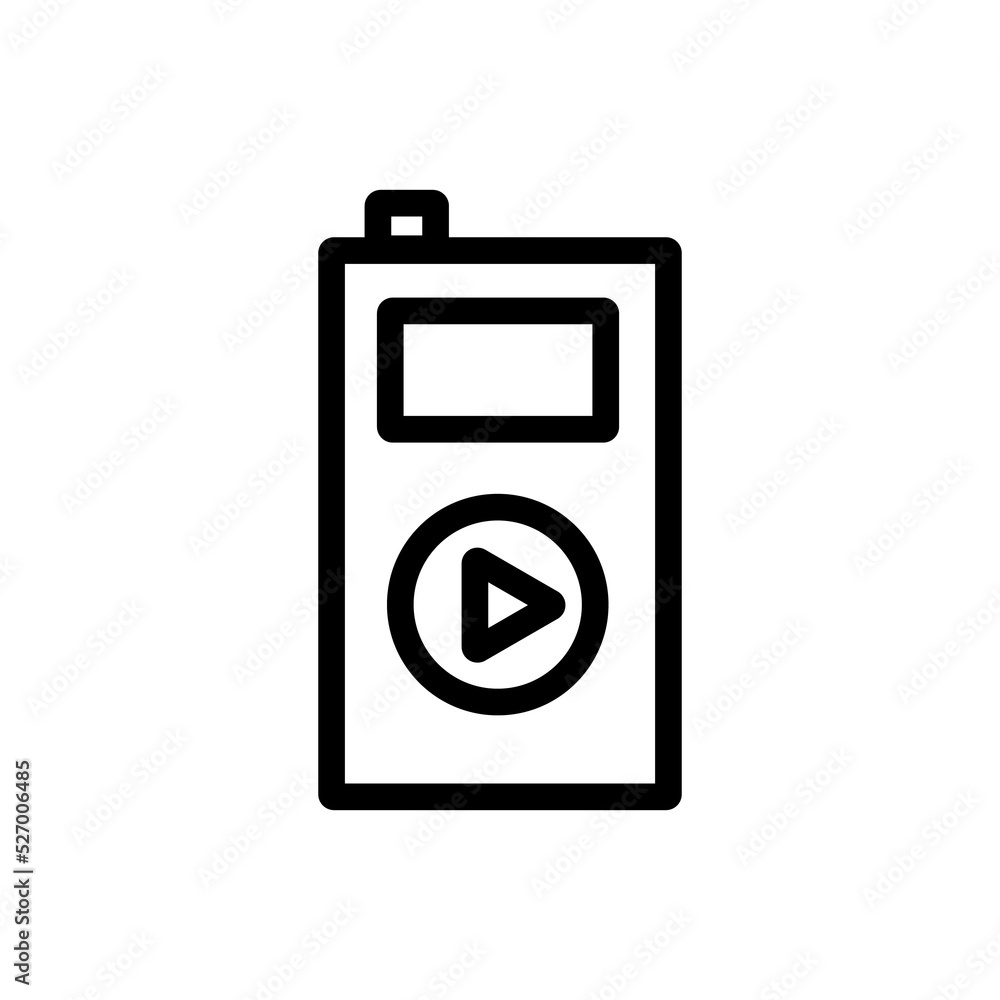 Poster music player icon design. simple illustration of music application and multimedia navigation on smar
