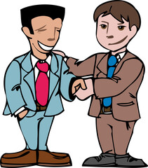 Fototapeta premium two men shaking hands