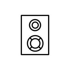 speaker icon design. simple illustration of music application and multimedia navigation on smartphone device