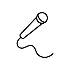microphone icon design. simple illustration of music application and multimedia navigation on smartphone device
