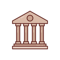 Court icon in vector. Logotype
