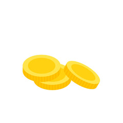 Vector dollar bank note and coin, icon illustrations and vector