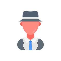 Male Detective icon in vector. Logotype