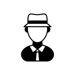 Male Detective icon in vector. Logotype