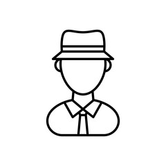 Male Detective icon in vector. Logotype
