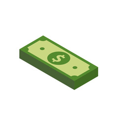 Vector dollar bank note and coin, icon illustrations and vector