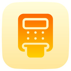 atm machine flat gradient icon