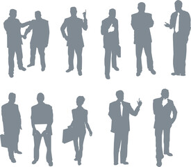 office and business people silhouettes