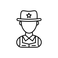 Sheriff icon in vector. Logotype