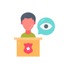 Witness icon in vector. Logotype