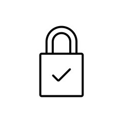 safety locked icon design. simple illustration of a padlock for a security symbol