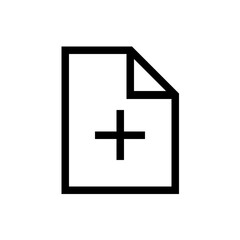 Fototapeta premium add file line icon