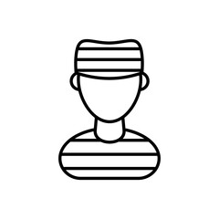 Prisoner icon in vector. Logotype