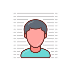 Mugshot icon in vector. Logotype