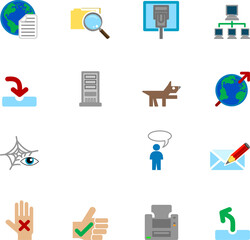 Internet web icon series set