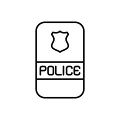 Riot Shield icon in vector. Logotype