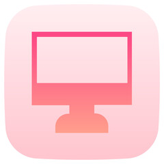 computer flat gradient icon
