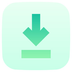 download flat gradient icon