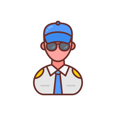 Security Guard Male icon in vector. Logotype