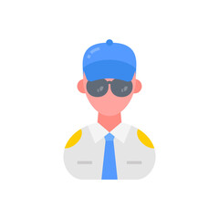 Security Guard Male icon in vector. Logotype