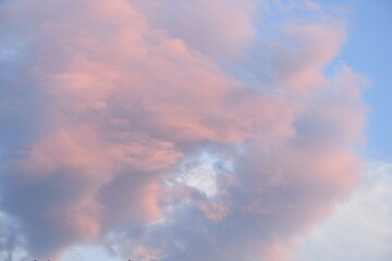 Sky, cloud, background, pink sky