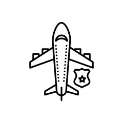 Airport Police icon in vector. Logotype