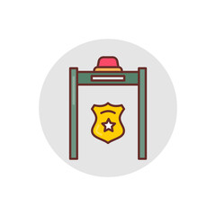 Security Checkpoint icon in vector. Logotype