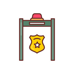 Security Checkpoint icon in vector. Logotype