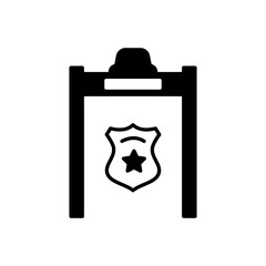 Security Checkpoint icon in vector. Logotype
