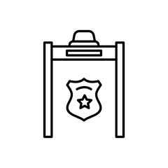 Security Checkpoint icon in vector. Logotype