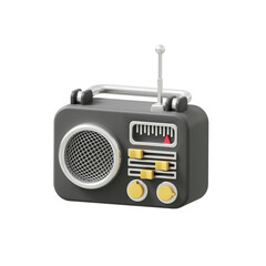Obraz premium Radio icon Isolated 3d render Illustration