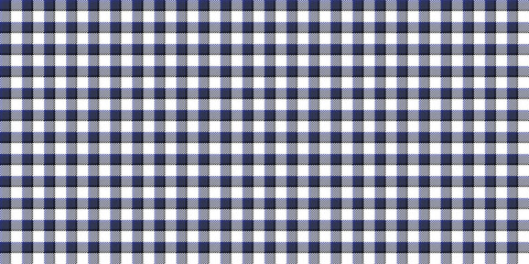 Navy and white checkered background, plaid texture seamless pattern fabric checkered background, gingham background
 - obrazy, fototapety, plakaty