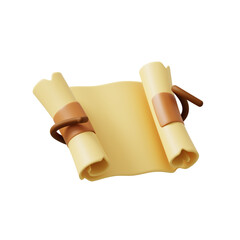 Treasure navigation map icon Isolated 3d render Illustration