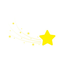 starry night, falling star, fireworks, twinkle, glow, glitter star, star over christmas vector illustration