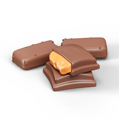 Chocolate candy icon Isolated 3d render Illustration