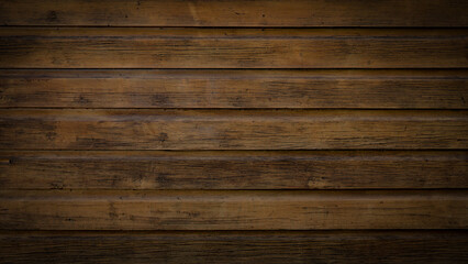 Fototapeta na wymiar Old brown rustic dark grunge wooden timber wall or floor or table texture - wood background banner