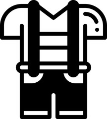 lederhosen solid style icon. illustration for graphic design, website, app