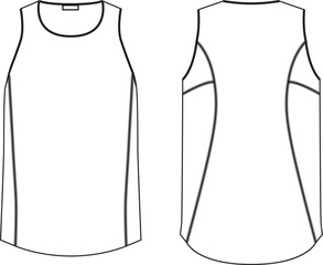Running Singlet. Vector Design. Tee. Men's basic