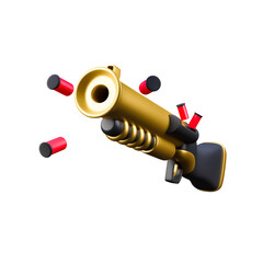 Nerf shotgun Icon Isolated 3d Render Illustration