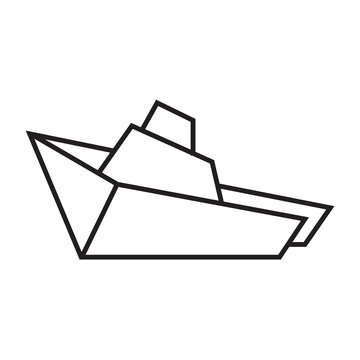 recommend clip art: speedboat origami illustration design. line art geometric for icon, logo, design element, etc