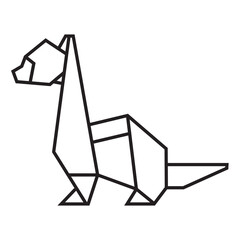 Meerkat origami illustration design. line art geometric for icon, logo, design element, etc