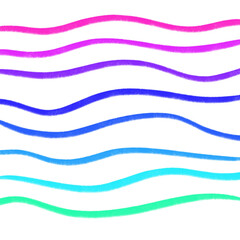 Paint brush wiggly line clipart.