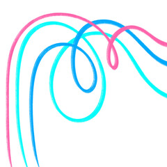 Paint brush wiggly line clipart.