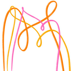 Paint brush wiggly line clipart.