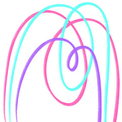 Paint brush wiggly line clipart.