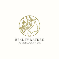 Beauty nature logo icon vector image