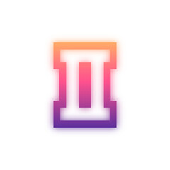 neon roman numeral outline
