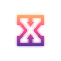 Obraz premium neon roman numeral outline 