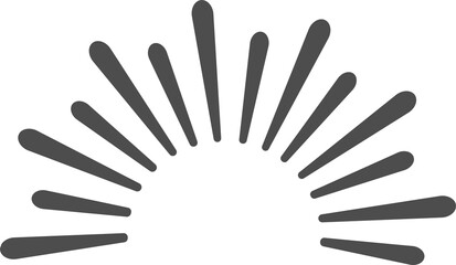 Obraz premium Sun rays icon, shine and burst line