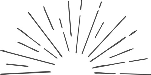 Sun rays icon, shine and burst line